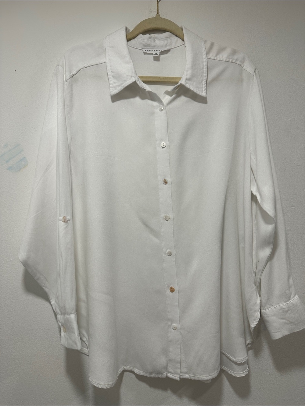 Jane and Delancey White Button-Down Blouse 254